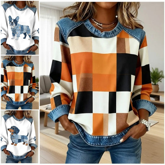 🔥【S-5XL】Nova jopa s kapuco iz džinsa z vzorcem patchworka iz leta 2026