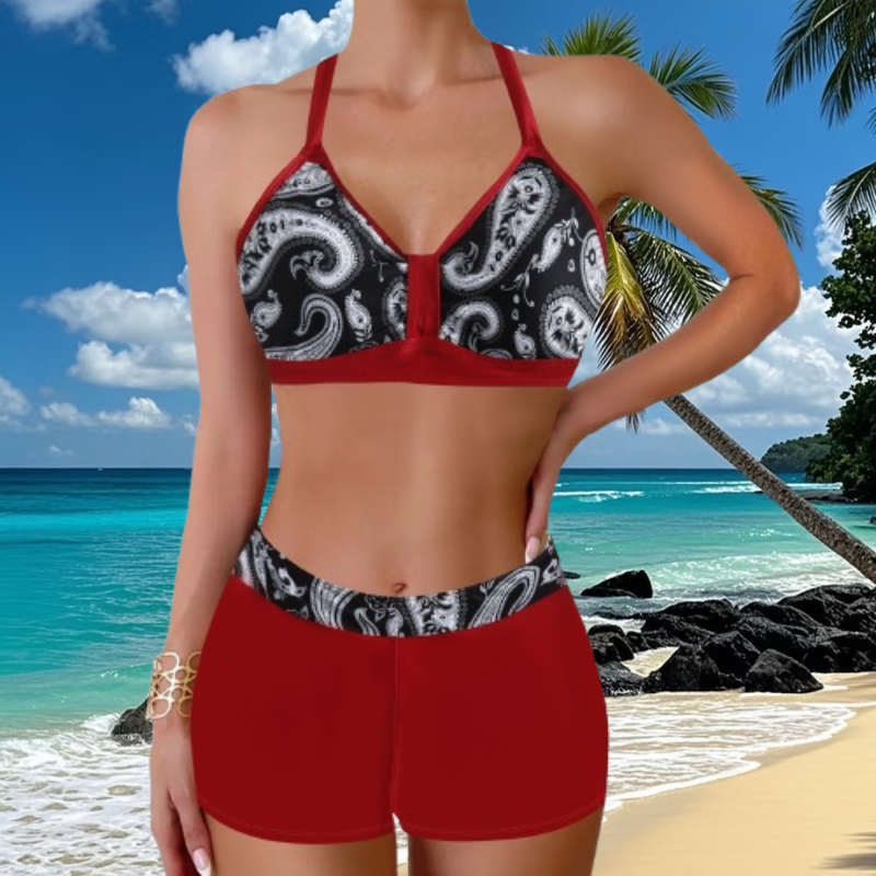 🏖️👙🌴【S-5XL】Komplet kopalk s potiskom za počitnice na plaži 2026