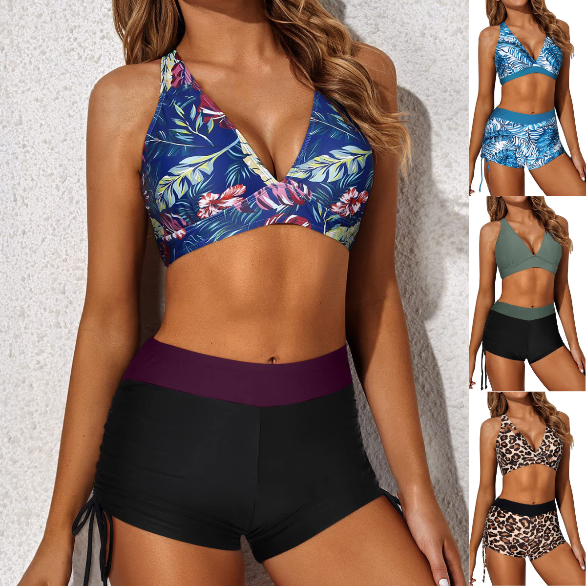 🏖️🧚‍♀️【S-2XL】😍 Hitro sušeče ženske dvodelne kopalke, bikini večjih velikosti