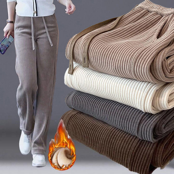 🔥 👖Nuevos pantalones casuales de terciopelo con perneras anchas, muy cómodos de usar.