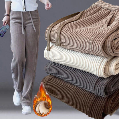 🔥 👖Nuevos pantalones casuales de terciopelo con perneras anchas, muy cómodos de usar.