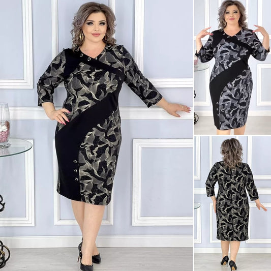 【🏆️Gorąca wyprzedaż】🌷 [S-5XL] 2025 Nowa elegancka sukienka z nadrukiem