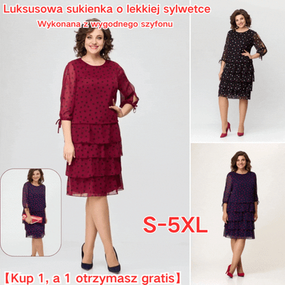 🏆【S-5XL】💃 Luksusowa sukienka o lekkiej sylwetce, wykonana z wygodnego szyfonu.