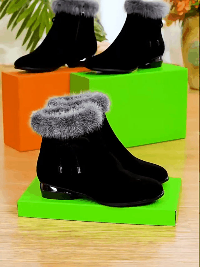 🔥【Promocja】Miękkie skórzane botki na średnim obcasie – eleganckie, wygodne i idealne na jesień i zimę!