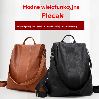 🎒Stylowy, wielofunkcyjny plecak damski wykonany z miękkiej skóry - można nosić na jednym lub na obu ramionach
