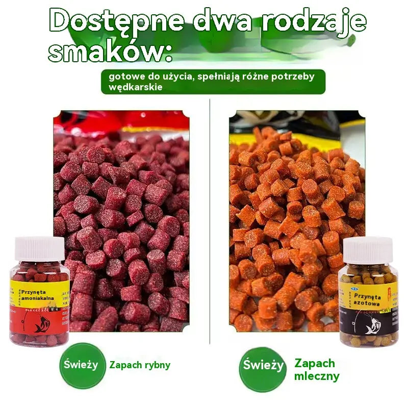 🎣【Połów w kilka sekund】【10 butelek】Świeże granulki przynęty z białkiem zwierzęcym