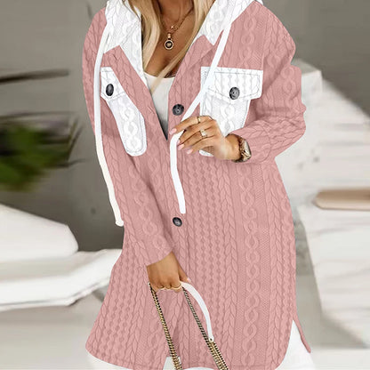 【Sezonski popust -47%🔥🔥】Ženska jopa s kapuco, izolirana in v večjih velikostih