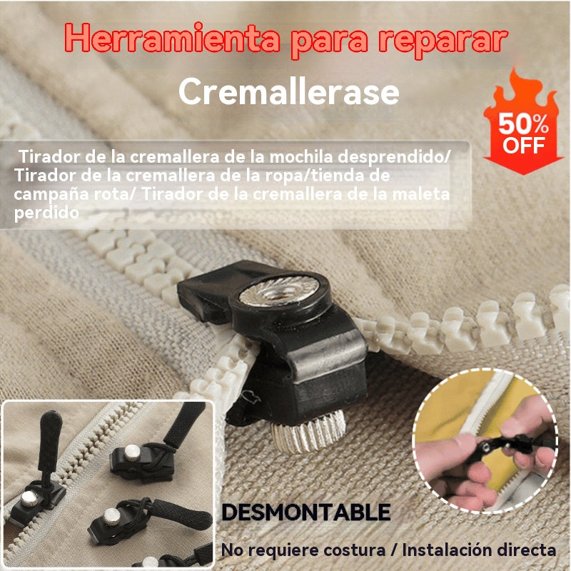 🛒【Disponible en tamaños grande, mediano y pequeño.】Herramienta universal de reparación de cremalleras