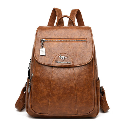 Rucsac de călătorie retro pentru femei din piele moale