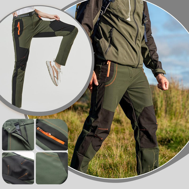 【💥Wysoka jakość】【S-5XL】Męskie spodnie trekkingowe, miękkie, wodoodporne, wiatroszczelne, oddychające, ciepłe i grube, wykonane z polaru, idealne do uprawiania sportów na świeżym powietrzu.