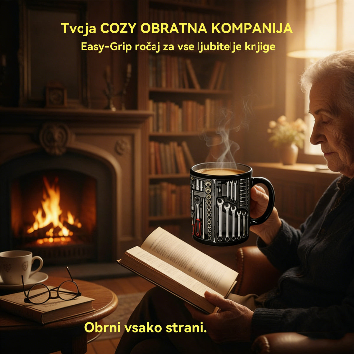 Najbolj vroča skodelica leta 2026: ☕ Skodelica, potiskana s kul mehanskimi orodji.