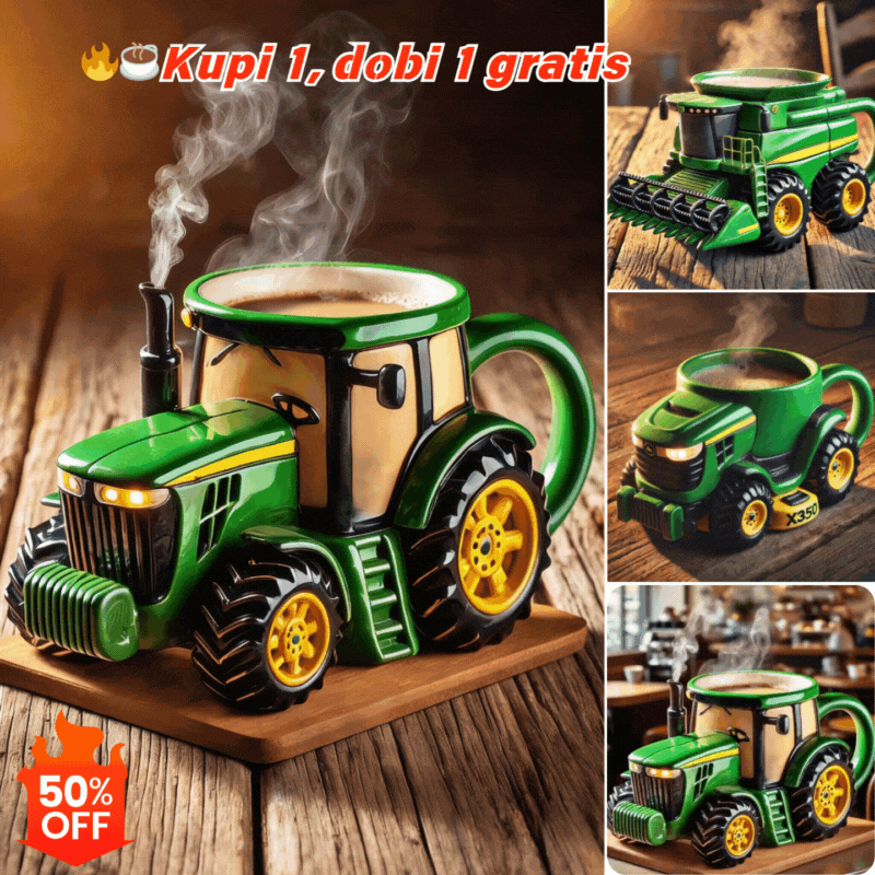 【50% OFF】😊☕Retro filiżanka do kawy w kształcie traktora rolniczego