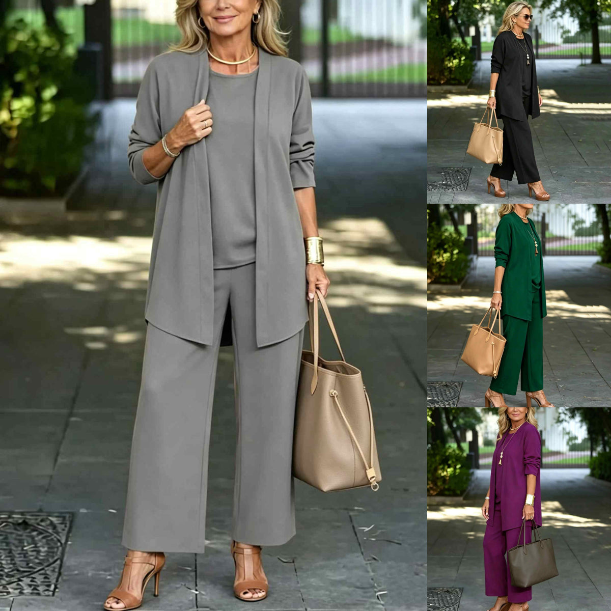 ✨Třídílná sada【S-5XL】Elegantní dámský módní třídílný set s projmutým střihem, lichotí každé postavě