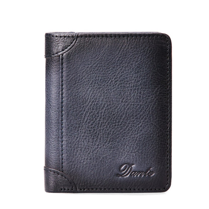 👝✨ Nueva cartera antirrobo de cuero genuino para hombre