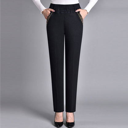 【30% OFF】🔥🔥【XL-5XL】Toamna 2025, blugi casual, drepti, elastici, pentru femei