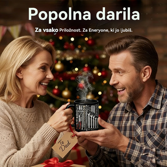 Najbolj vroča skodelica leta 2026: ☕ Skodelica, potiskana s kul mehanskimi orodji.