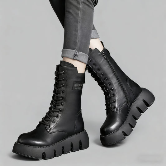 👢Oferta ograniczona: 42% zniżki 🔥【35-40】Nowe damskie wysokiej jakości, ręcznie robione, miękkie skórzane botki na jesień-zimę, martensy