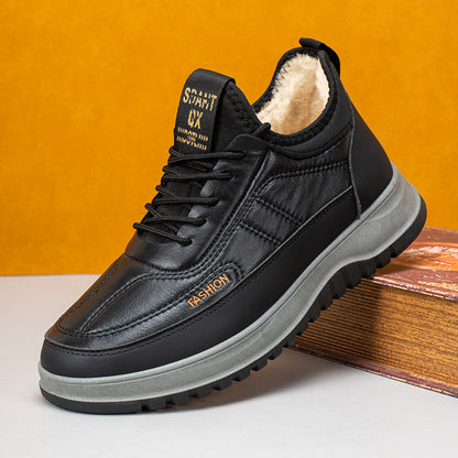 ⛄🔥【39-45】Zapatos deportivos casuales de invierno 2026 para hombre, nuevos, de cuero genuino, impermeables, con suela suave de terciopelo