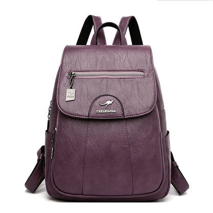 Rucsac de călătorie retro pentru femei din piele moale