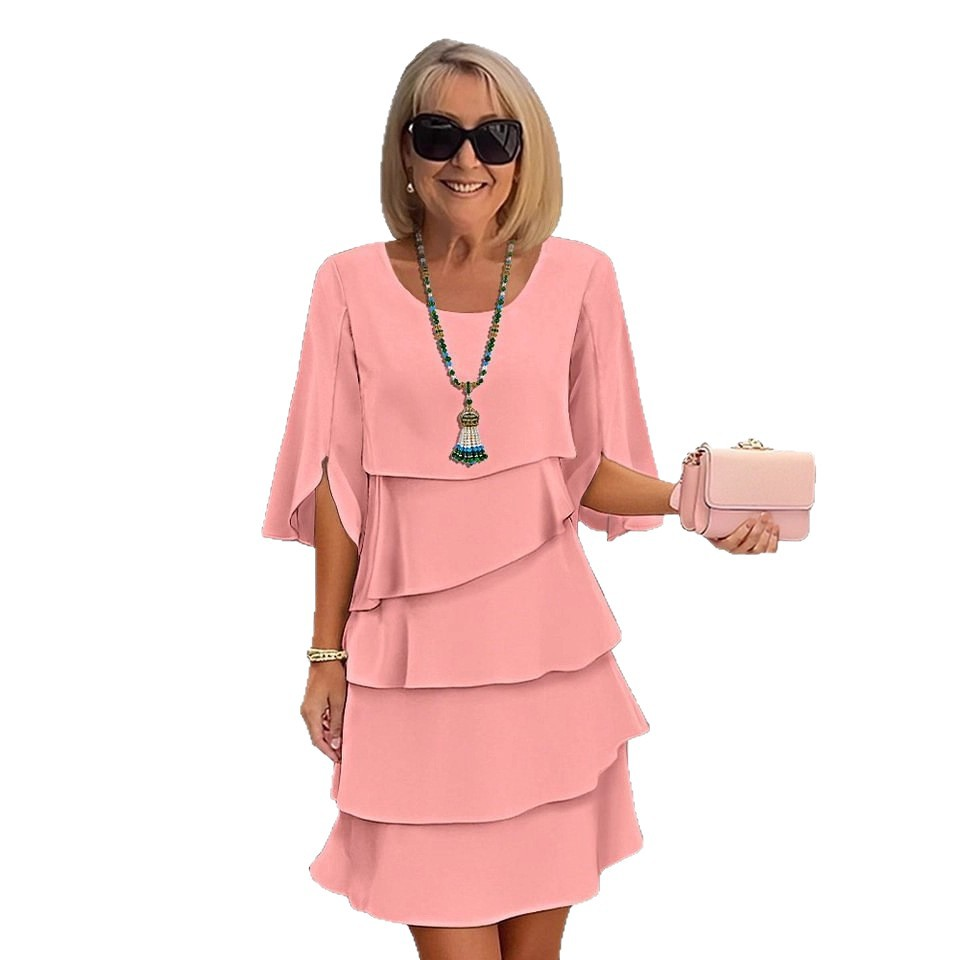 💃🎁【S-3XL】✨Elegancka, wielowarstwowa sukienka z falbankami na mankietach, stylowa i wyrafinowana💃