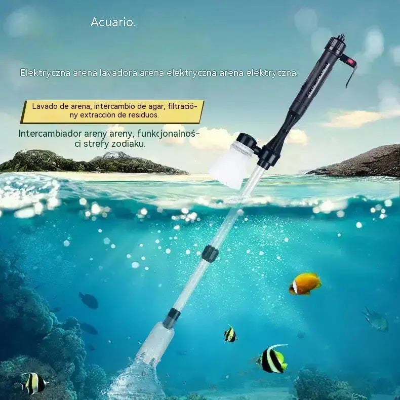 🐠 Elektryczny odmulacz do akwarium: zasilany bateryjnie, z regulowaną długością rury i łatwy w czyszczeniu; odpowiedni do wszystkich typów akwariów 🧹🐟