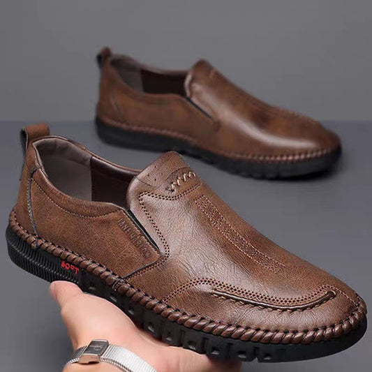 🔥👞【39-44】 Pantofi casual din piele pentru bărbați cu talpă moale