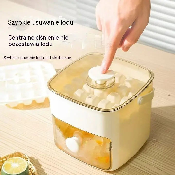💞Sprzedaż przekroczyła 50 000! 💥🥤🧊 50% zniżki! Kostkarka do lodu z funkcją magazynowania lodu: produkuje 48 kostek lodu na raz, pokrywa zabezpieczająca przed wyciekiem 🏖️✅