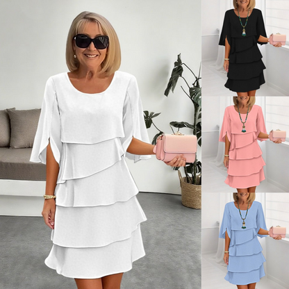 💃🎁【S-3XL】✨Elegancka, wielowarstwowa sukienka z falbankami na mankietach, stylowa i wyrafinowana💃