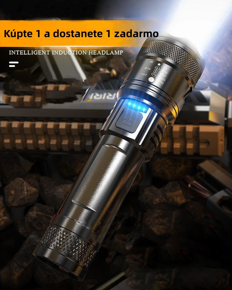 🔥49 % popust zadnji dan🔥 - Taktična laserska svetilka z visoko svetilnostjo za polnjenje LED