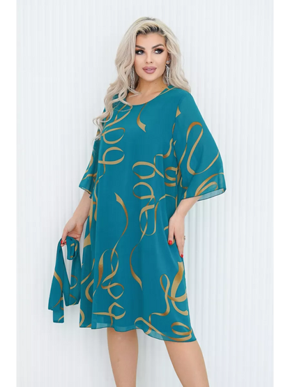 💕【S-3XL】Rochie elegantă din plasă cu mâneci cu volane