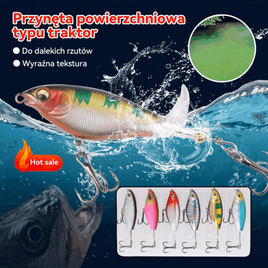 🐟🎣【6 sztuk】Przynęta na ryby Bionic Minnow Tractor Propeller