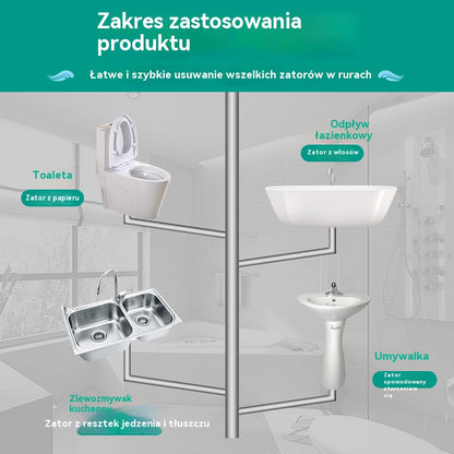 💪【6 opakowań】Silny środek do udrażniania rur, odpowiedni do rozpuszczania plam oleju w toaletach, odpływach podłogowych, kanalizacji i kuchniach, aby je zablokować i zapobiec korozji