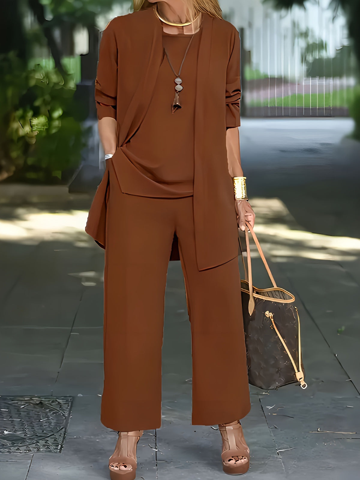✨Třídílná sada【S-5XL】Elegantní dámský módní třídílný set s projmutým střihem, lichotí každé postavě