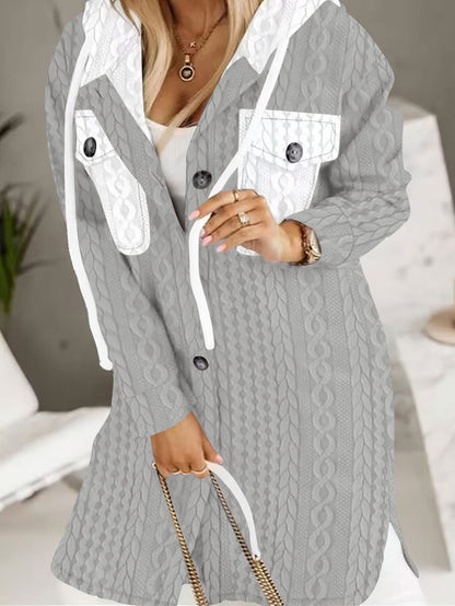 【Sezonski popust -47%🔥🔥】Ženska jopa s kapuco, izolirana in v večjih velikostih