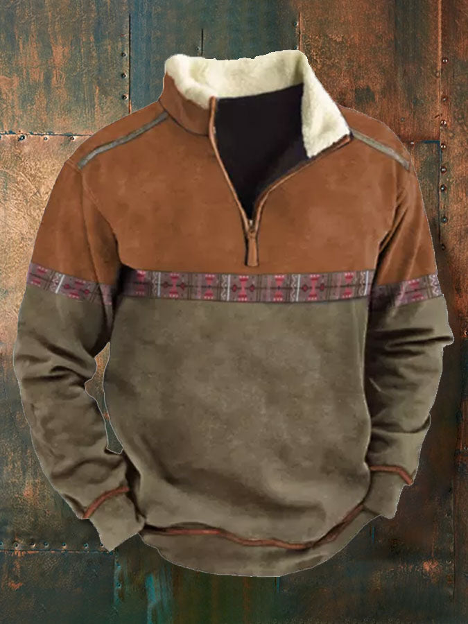 【S-4XL】2025-ös őszi-téli férfi divatos, meleg hosszú ujjú pulóver 3D nyomattal