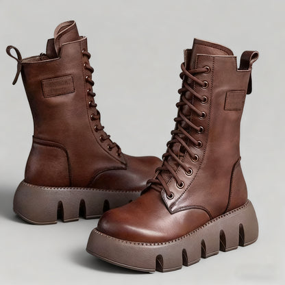 👢Oferta ograniczona: 42% zniżki 🔥【35-40】Nowe damskie wysokiej jakości, ręcznie robione, miękkie skórzane botki na jesień-zimę, martensy