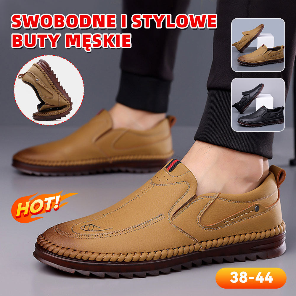 Nowe wiosenno-jesienne buty męskie casualowe z miękką podeszwą i antypoślizgową fakturą