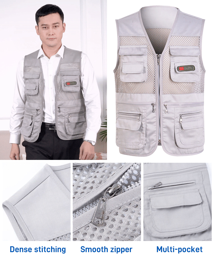 🔥🔥Funkcjonalna kamizelka z wieloma kieszeniami【XL-4XL】