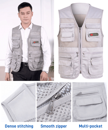 🔥🔥Funkcjonalna kamizelka z wieloma kieszeniami【XL-4XL】