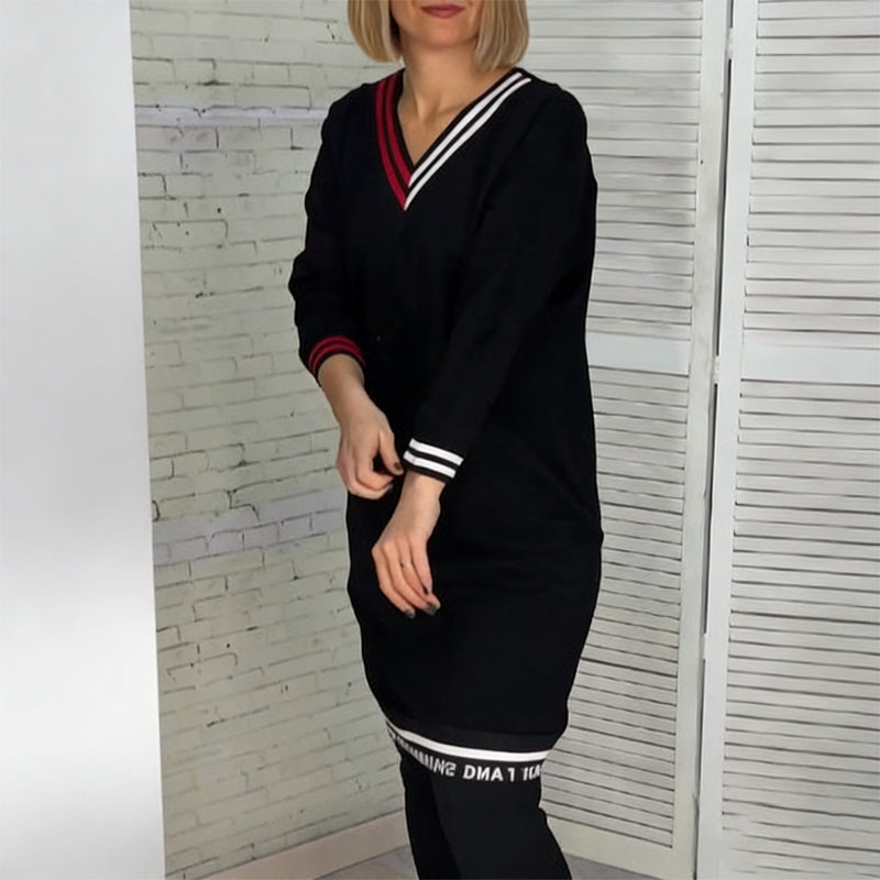 👗🎀Stylowa i elegancka nowa damska sukienka z dekoltem w serek