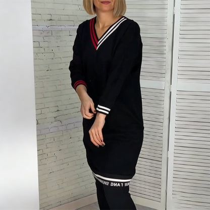 👗🎀Stylowa i elegancka nowa damska sukienka z dekoltem w serek