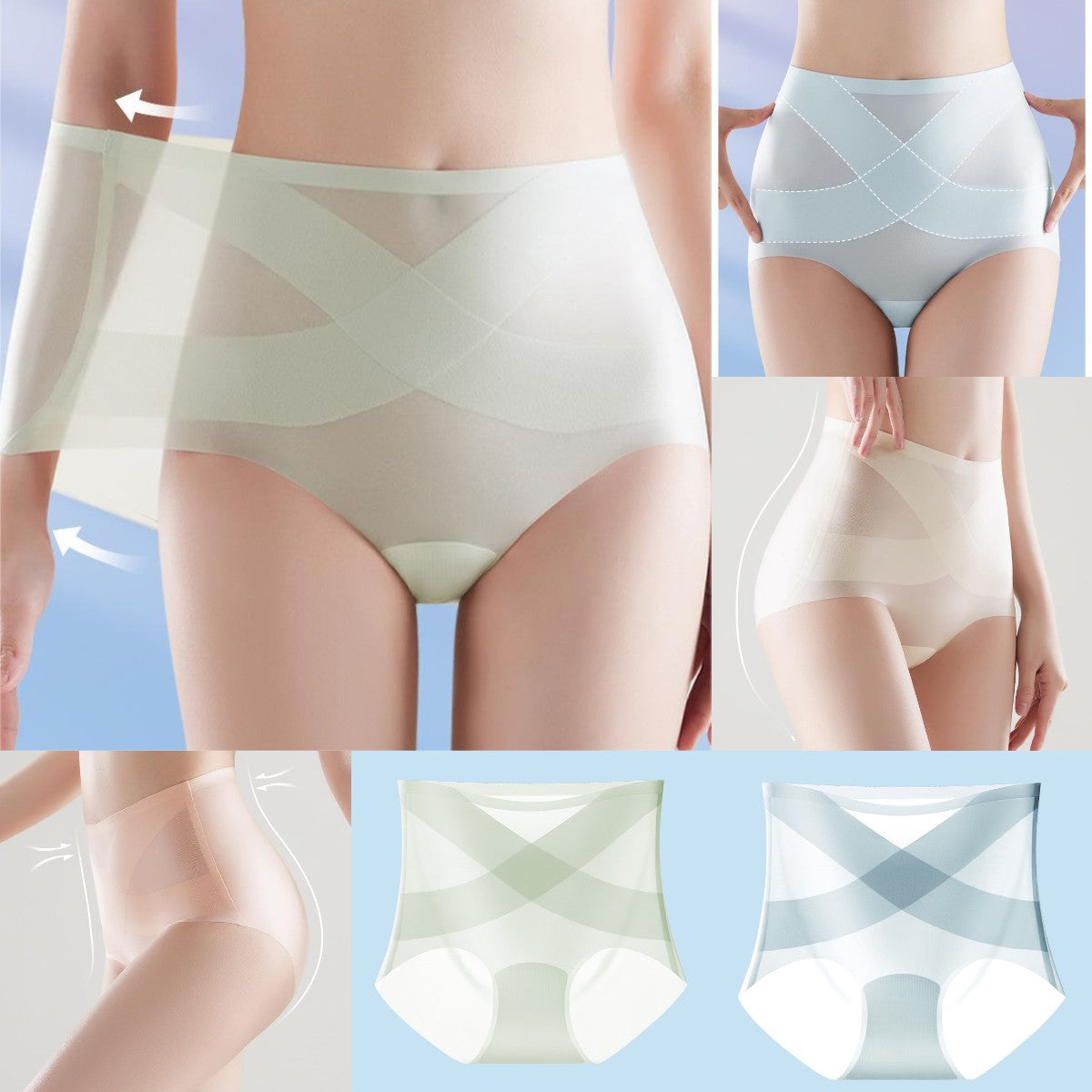 🔥🩲 【6 sztuk】 Ice Bandage – chłodzące majtki bezszwowe, które nie uciskają i wygładzają brzuch