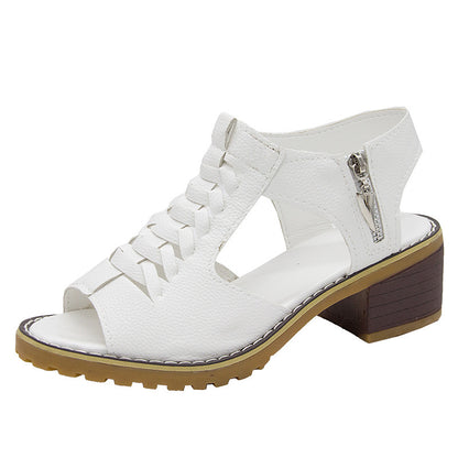 Wyprzedaż magazynu 💟【35-41】Klasyczne retro skórzane sandały damskie na grubej platformie