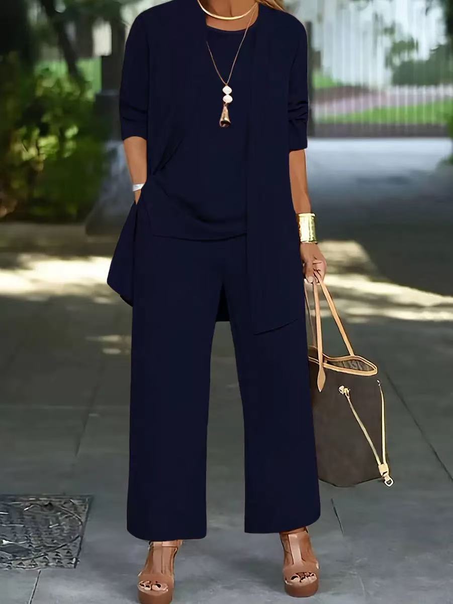 ✨Třídílná sada【S-5XL】Elegantní dámský módní třídílný set s projmutým střihem, lichotí každé postavě