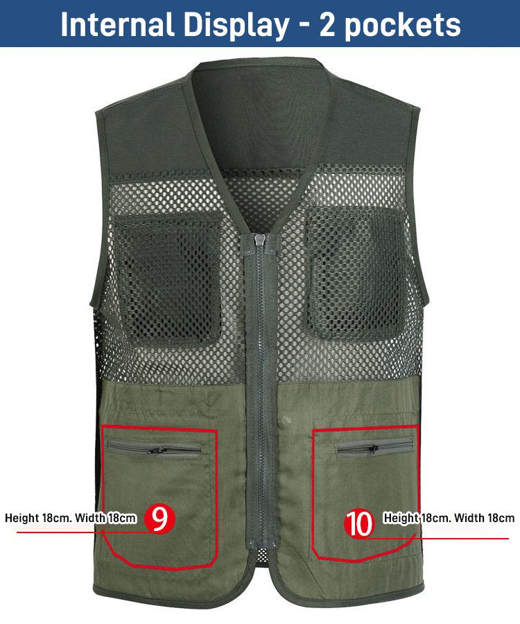 🔥🔥Funkcjonalna kamizelka z wieloma kieszeniami【XL-4XL】