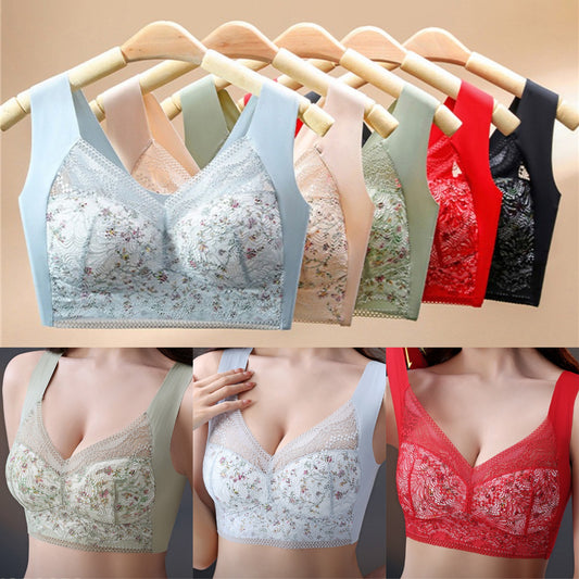 🎁Sujetador de seda helada sin costuras, talla grande, transpirable y ajustable [40 kg-100 kg]