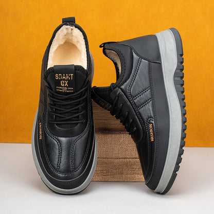 ⛄🔥【39-45】Zapatos deportivos casuales de invierno 2026 para hombre, nuevos, de cuero genuino, impermeables, con suela suave de terciopelo
