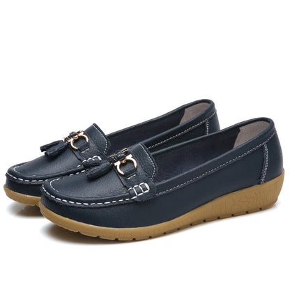 🔥【35-44】Nowe, oddychające i wygodne damskie skórzane buty z miękką podeszwą