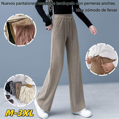 🔥 👖Nuevos pantalones casuales de terciopelo con perneras anchas, muy cómodos de usar.