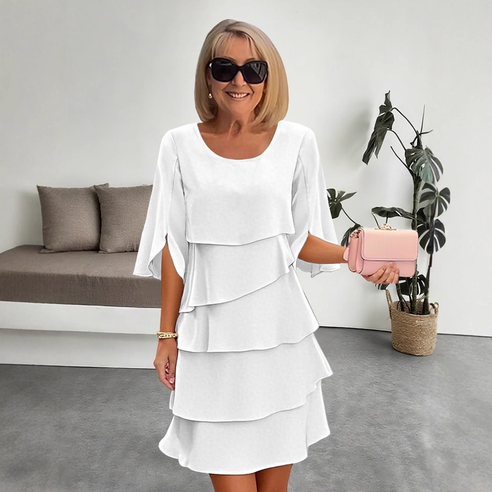 💃🎁【S-3XL】✨Elegancka, wielowarstwowa sukienka z falbankami na mankietach, stylowa i wyrafinowana💃